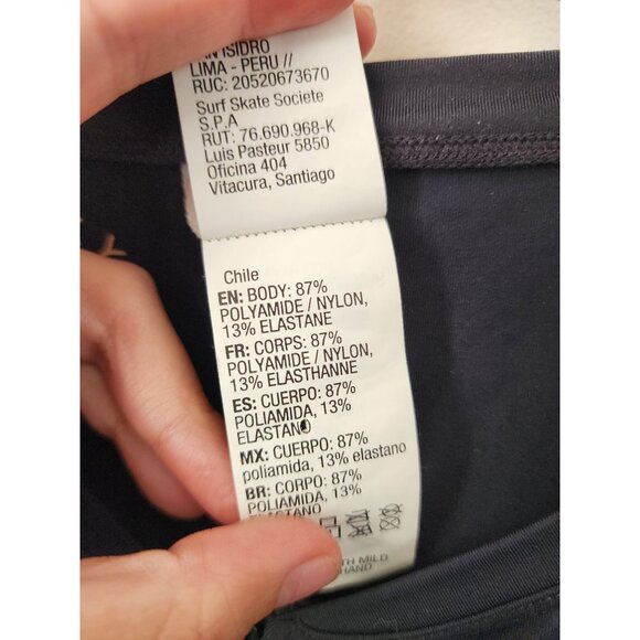 Roxy black floral essentials UPF 50 long sleeve front zip rashguard M - Picture 5 of 7